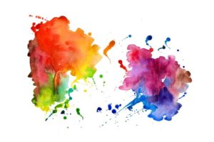 multicolored paint splots