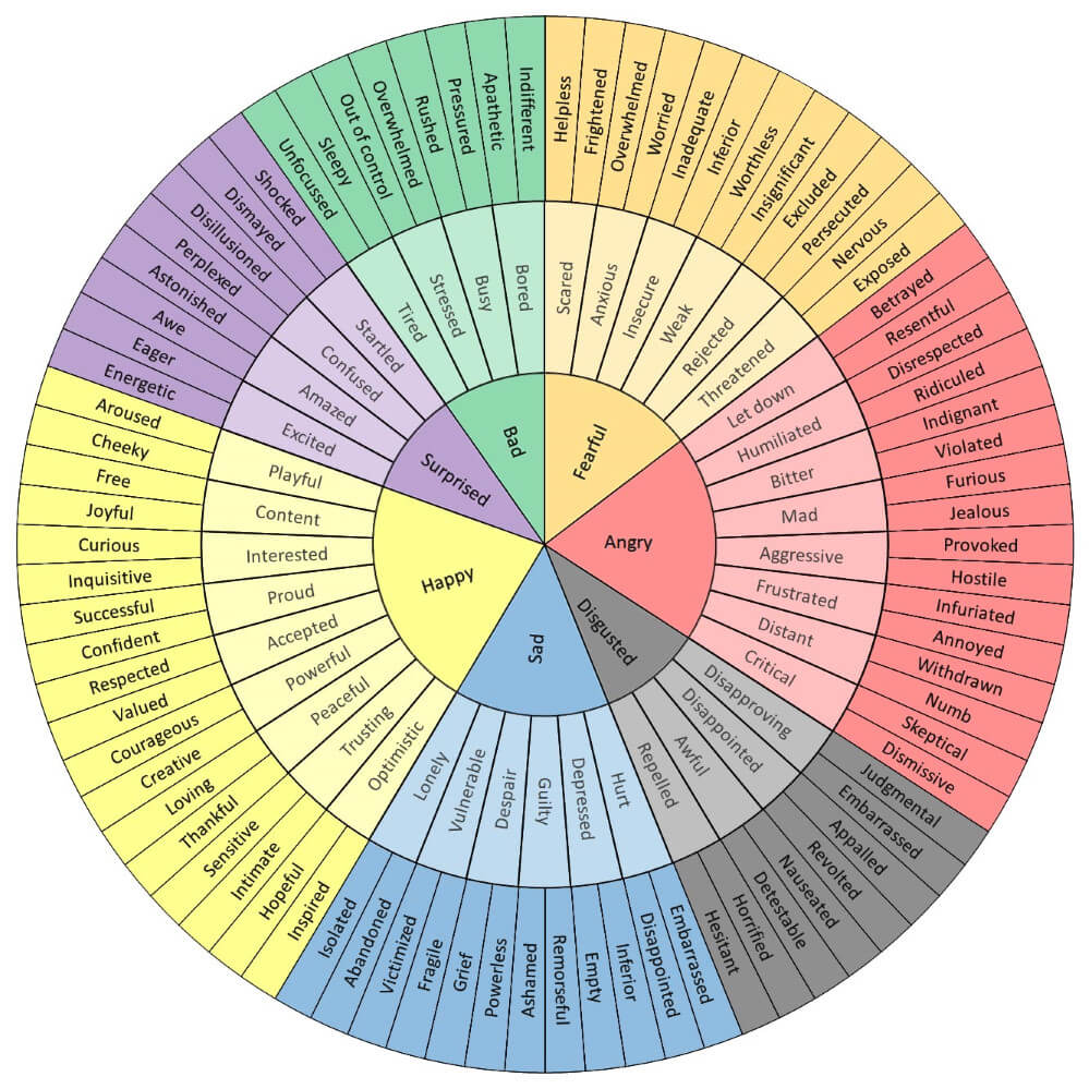 The emotion wheel