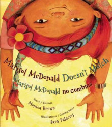 <a href="https://www.bookdepository.com/Marisol-McDonald-Doesn-t-Match/9780892392353/?a_aid=100508" style="color: #ffffff" rel="noopener noreferrer" target="_blank"><strong>MARISOL McDONALD DOESN'T MATCH</strong><br><em>By Monica Brown<br></em>Try as she might, in a world where everyone tries to put this biracial, Peruvian-Scottish-American girl into a box, Marisol McDonald doesn't match. And that's just fine with her. *Also in Spanish.</a> doesn't match